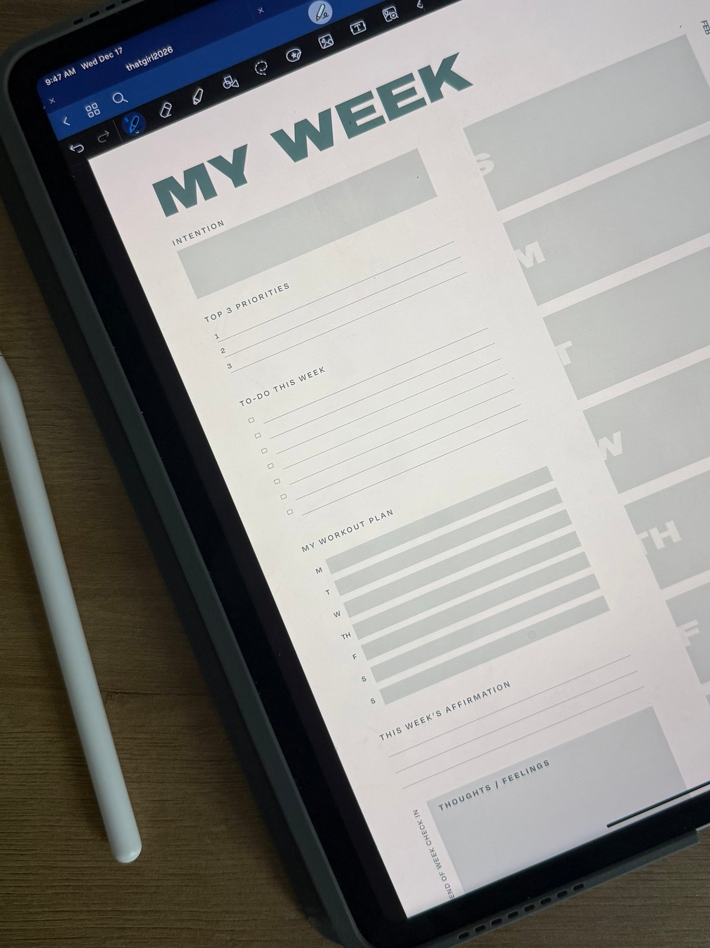 2026 "THAT GIRL" Digital Planner